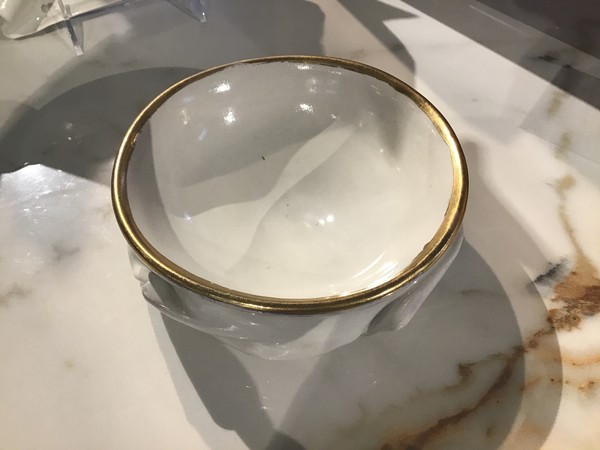 NBC Folded Gold Rim Bowl